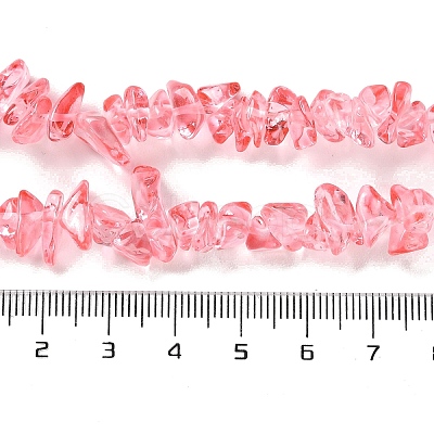 Spray Painted Transparent Glass Beads Strands X-GLAA-P060-01B-06-1