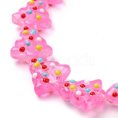 Handmade Bumpy Glass Beads Strands LAMP-F032-08L-1