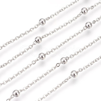 Tarnish Resistant 3.28 Feet 304 Stainless Steel Cable Chains X-CHS-L017-11B-1