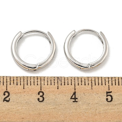 Brass Hoop Earrings EJEW-L211-08B-P-1