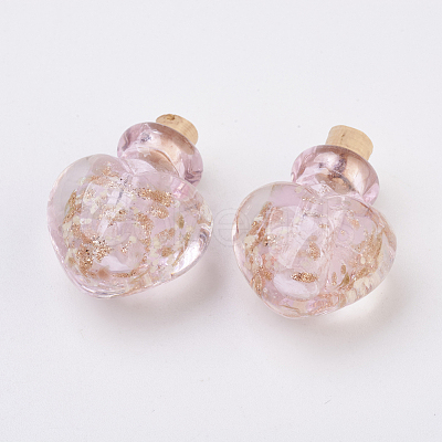 Handmade Luminous Lampwork  Perfume Bottle Pendants LAMP-P044-K02-1