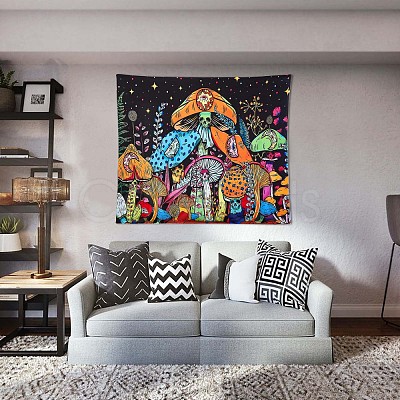 Black Light Mushroom Eyeball Wall Tapestry JX151B-1