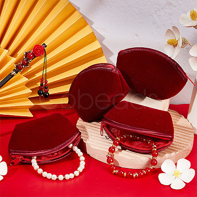 Velvet Dumpling Jewelry Storage Bags TP-WH0009-04-1