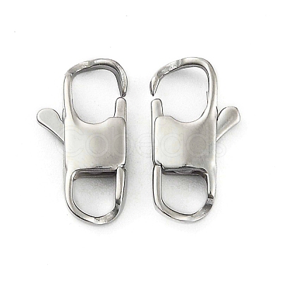 Tarnish Resistant 304 Stainless Steel Lobster Claw Clasps STAS-X0017-22P-1