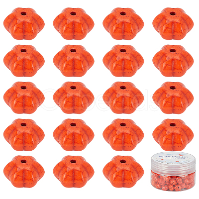 SUNNYCLUE DIY Pumpkin Bead Stretch Bracelets Making Kits DIY-SC0014-66-1