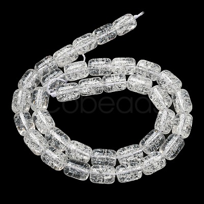 Transparent Crackle Glass Beads Strands GLAA-NH0001-04K-1