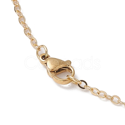 Glass Oval Pendant Necklaces NJEW-JN04928-1