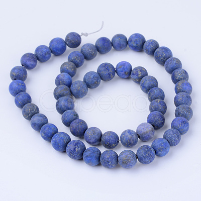 Natural Lapis Lazuli Beads Strands X-G-Q462-8mm-19-1