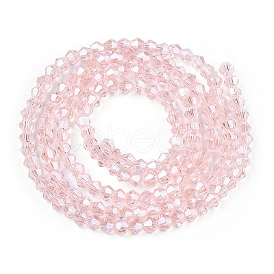 Transparent Electroplate Glass Beads Strands GLAA-F029-2mm-C26-1