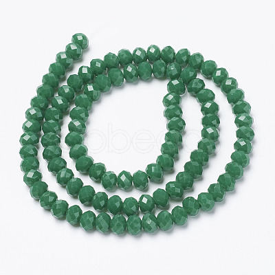 Opaque Solid Color Glass Beads Strands EGLA-A034-P6mm-D09-1