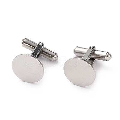 Non-Tarnish 304 Stainless Steel Cuff Buttons X-STAS-H124-10P-1