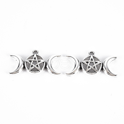 Tibetan Style Alloy Pendants TIBE-S323-117AS-RS-1