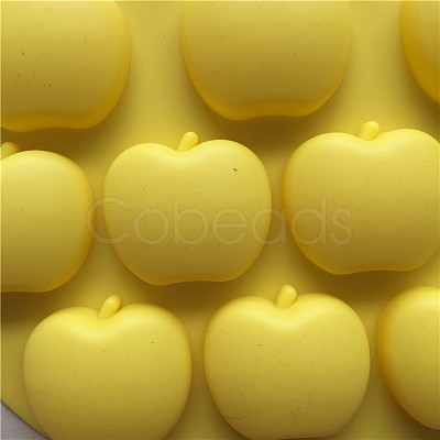 DIY Apple Shape Food Grade Silicone Molds SOAP-PW0001-105-1