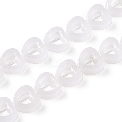 Natural White Jade Beads Strands G-N342-96-1