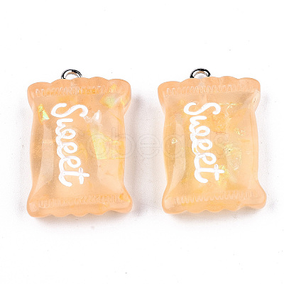 Transparent Resin Pendants X-RESI-S356-54A-03-1