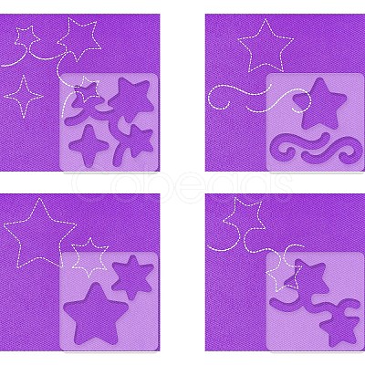 Acrylic Earring Handwork Template TOOL-WH0152-012-1