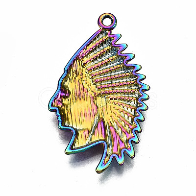 Rainbow Color Alloy Pendants PALLOY-S180-023-RS-1