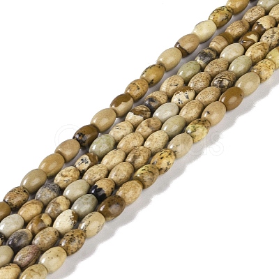 Natural Picture Jasper Beads Strands G-K362-I06-01-1