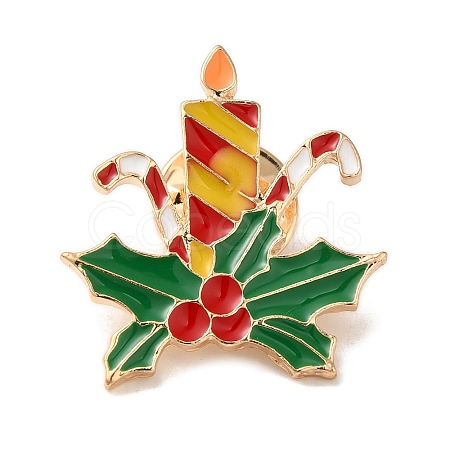 Christmas Series Golden Aolly Brooches JEWB-U004-01B-1