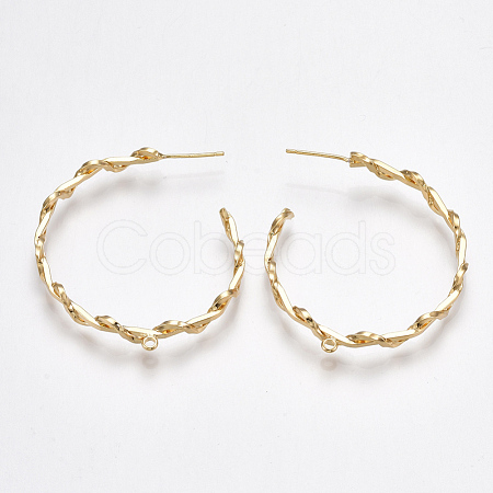 Brass Stud Earring Findings X-KK-T038-232G-1
