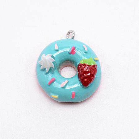 Resin Pendants RESI-WH0020-01D-1