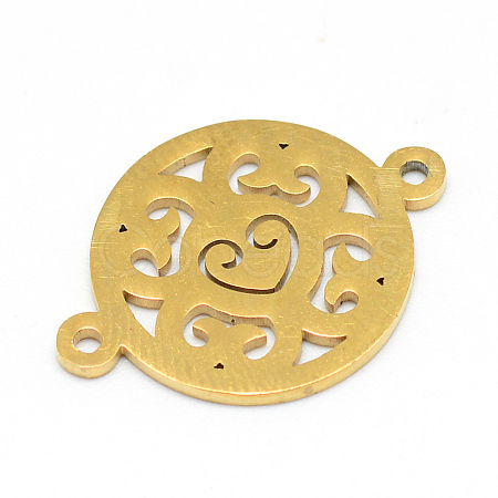 PVD Vacuum Plating 201 Stainless Steel Connector Charms STAS-T008-170-01-1