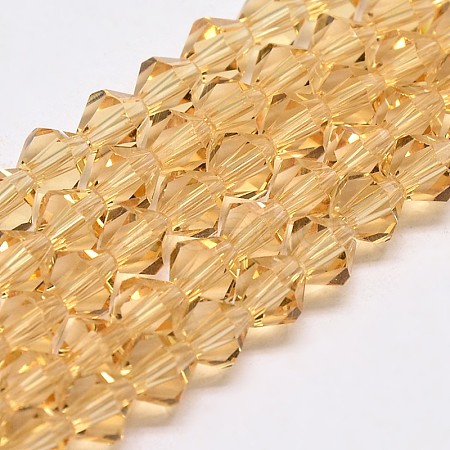 Imitate Austrian Crystal Bicone Glass Beads Strands GLAA-F029-5x5mm-18-1