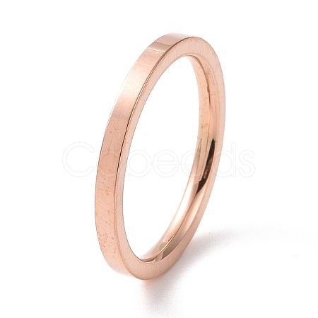 201 Stainless Steel Plain Band Ring for Women RJEW-I089-50A-RG-1