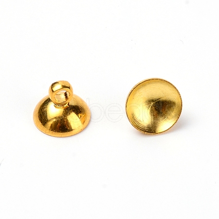 Zinc Alloy Bead Cap Pendant Bails PALLOY-TAC0023-06G-1