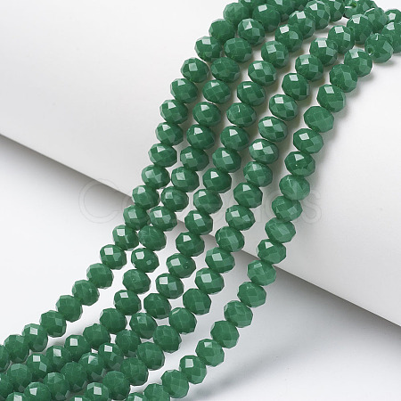 Opaque Solid Color Glass Beads Strands EGLA-A034-P6mm-D09-1