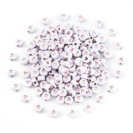 Plating Acrylic Beads PACR-YW0001-06-1
