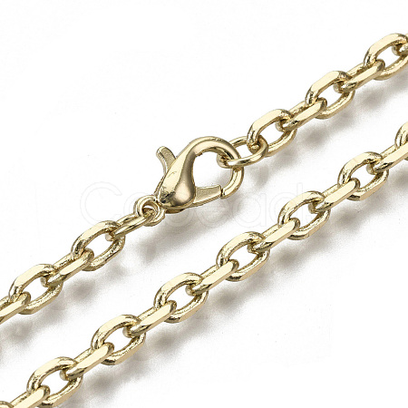 Brass Cable Chains Necklace Making MAK-N034-004A-KC-1