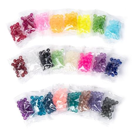24 Colors Transparent Glass Beads FGLA-JQ0001-03-8mm-1