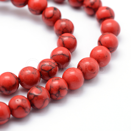 Synthetic Howlite Bead Strand G-E439-8mm-01A-1
