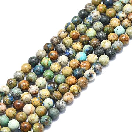 Natural Chrysocolla and Lapis Lazuli Beads Strands G-F715-105B-1