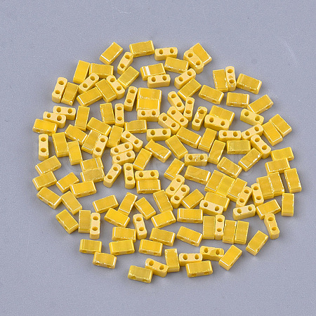 2-Hole Opaque Glass Seed Beads SEED-S023-27B-03-1