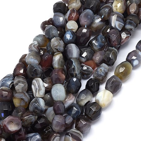 Natural Botswanna Agate Beads Strands G-O173-053-1