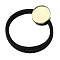 Iron Cabochon Settings, Hair Ties Findings, Flat Round, Golden, Inner Diameter: 45mm, Tray: 25mm, 10pcs/set