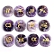 12Pcs Natural Amethyst Engraved 12 Constellation Oval Display Decoration, Reiki Healing Stone Ornament, 25x20x6mm