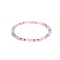 Natural Rose Quartz Bead Stretch Bracelets, with Alloy Beads, Column, Inner Diameter: 5cm