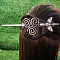 Antique Silver Viking Hair Sticks Hair Pin, Ladies Retro Hair Accessory, Rose Sword Hair Sticks, Infinity, 180mm