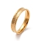 Ion Plating(IP) 304 Stainless Steel Finger Ring, Real 18K Gold Plated, 4mm,US Size 7(17.3mm)