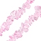 Transparent Glass Beads Strands, Imitation Gemstone, Nuggets, Pink, 4~11x8~10x2~8mm, Hole: 0.7mm, 31.10''(79cm)