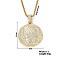 Fashionable Men's Palm Applause Pendant Necklace with Full Diamonds.