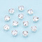 Sew on Rhinestone, with Brass Prong Settings, Flat Round, Platinum, 5.5x4mm, Hole: 0.8~1mm, about 1440pcs/set