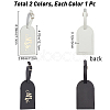 Gorgecraft 2Pcs 2 Colors PU Leather & Alloy Luggage Bag Tags AJEW-GF0004-97-2