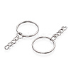 Iron Split Key Rings with Chain FIND-B028-19P-2