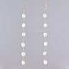 Natural Cultured Freshwater Pearl Dangle Earrings EJEW-JE03827-01-3