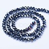 Electroplate Glass Beads Strands EGLA-A034-P10mm-B01-2