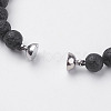 Natural Lava Rock Beads Stretch Bracelets BJEW-I241-16G-3